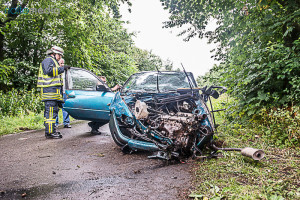 Schwerer Unfall bei Jardelund - © Benjamin Nolte / www.bos-inside.de