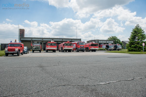 Der Fuhrpark der Bundeswehr-Feuerwehr in Jagel